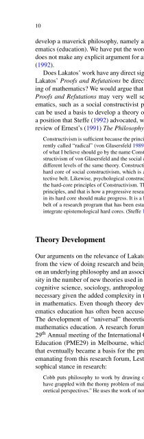 Commentary on Theories of Mathematics Education