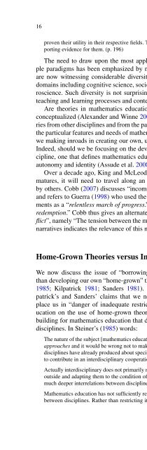 Commentary on Theories of Mathematics Education