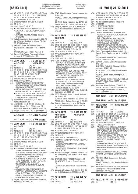 Bulletin 2011/51 - European Patent Office