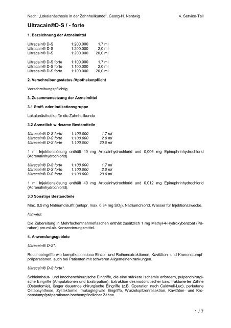 Ultracain®D-S / - forte