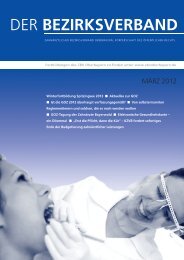 Der Bezirksverband - Ausgabe 2012 März - Zahnärztlicher ...