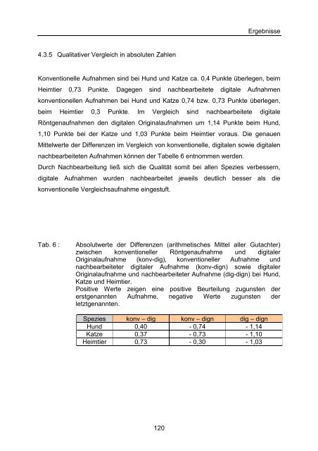 Vergleichende Untersuchung konventioneller und digitaler intraoraler