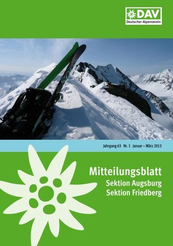 Mitteilungsblatt 2013/1 - Alpenverein Augsburg