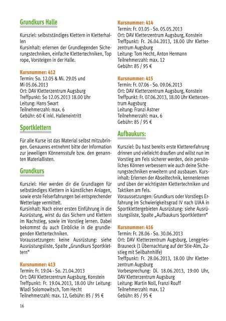 Mitteilungsblatt 2013/1 - Alpenverein Augsburg