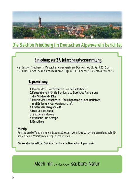Mitteilungsblatt 2013/1 - Alpenverein Augsburg