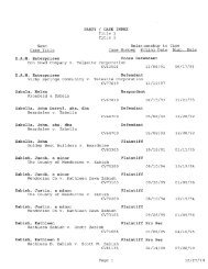 PARTY / CASE INDEX Name Relationship to Case Case Title Case ...