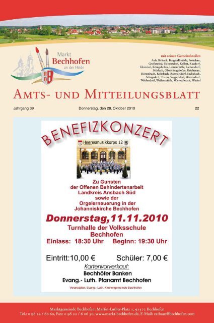 Mitteilungsblatt vom 28.10.2010 - Markt Bechhofen