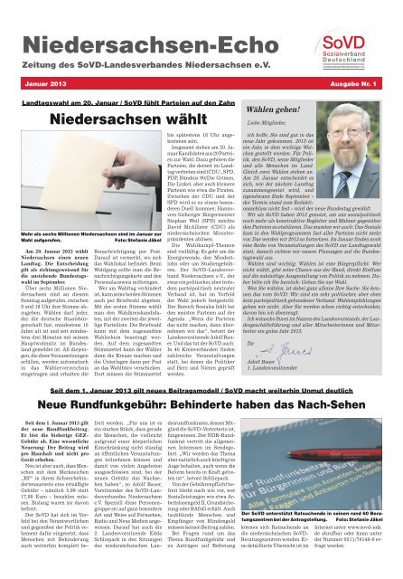 Niedersachsen-Echo - Sozialverband Deutschland e.V. ...