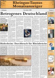 Ausgabe 08 (November 2002) - Rheingau-Taunus-Monatsanzeiger