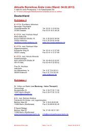 Aktuelle Borreliose Ärzte Liste (Stand: 04.02.2013 ... - Dr. Hopf-Seidel