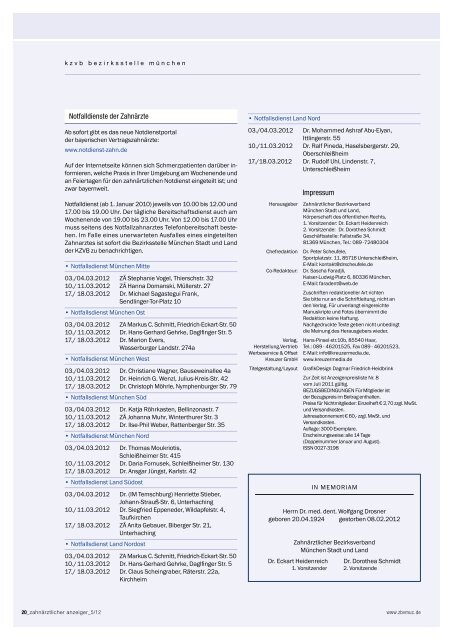 Anzeiger - ZBV München Stadt und Land