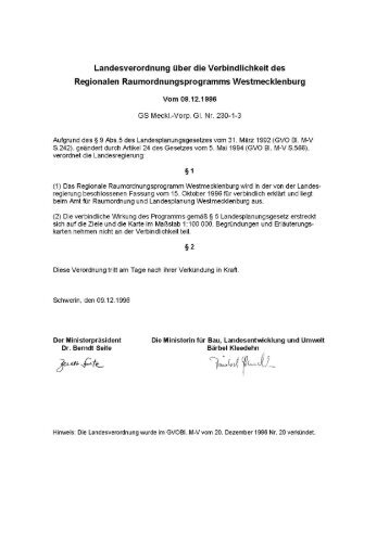 rrop_wm.pdf - Regionaler Planungsverband Westmecklenburg