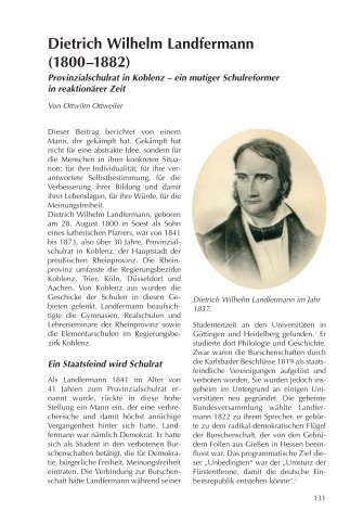 Ottwilm Ottweiler: D.W. Landfermann. Provinzialschulrat in Koblenz