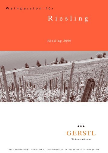 Riesling, Deutschland 2006 (PDF) - Gerstl Weinselektionen