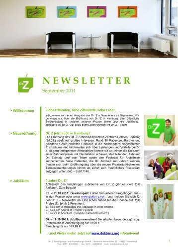 newsletter - Dr.Z