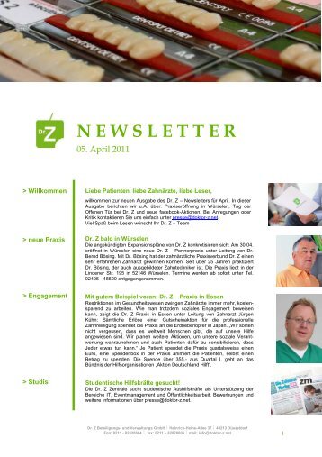 Dr. Z - Newsletter_April_2011