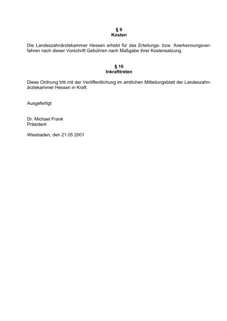 Curriculum Allgemeine Zahnheilkunde - Landeszahnärztekammer ...