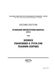 KEONICS FRANCHISEE & YUVA.COM TRAINING CENTRES
