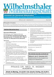 Amtsblatt der Gemeinde Wilhelmsthal