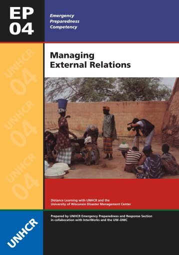 Managing External Relations - Disaster Management Center ...