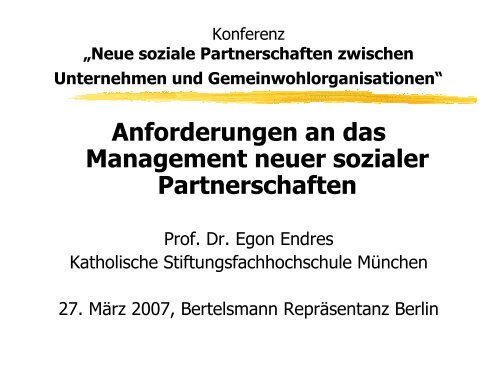 Vortrag Prof. Dr. Endres