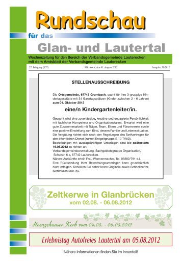 Amtsblatt KW 31 - Verbandsgemeinde Lauterecken