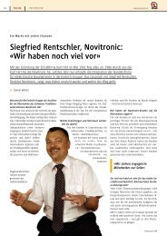 Siegfried Rentschler, Novitronic: «Wir haben noch viel vor - Polyscope