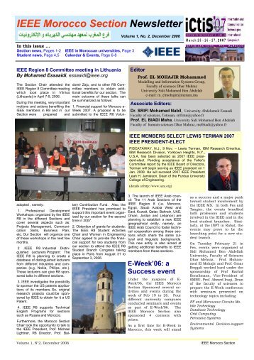 IEEE Morocco Section Newsletter