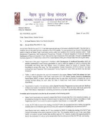 Covering Letter - Nehru Yuva Kendra Sangathan