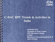 C-DAC HPC Trends & Activities in India - HPC Advisory Council