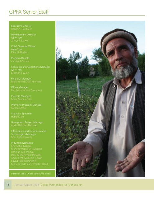 Annual Report - Global Partnership for Afghanistan