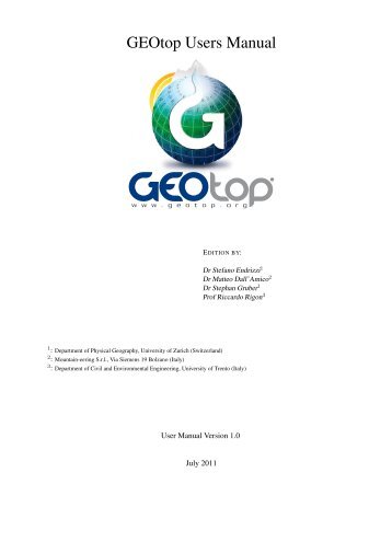 GEOtop Users Manual