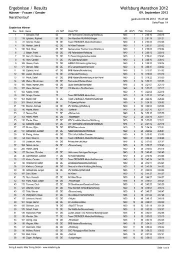 Crystal Reports - 5_Gender.rpt - Wolfsburg Marathon