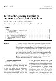 Effect of Endurance Exercise on Autonomic Control of Heart Rate