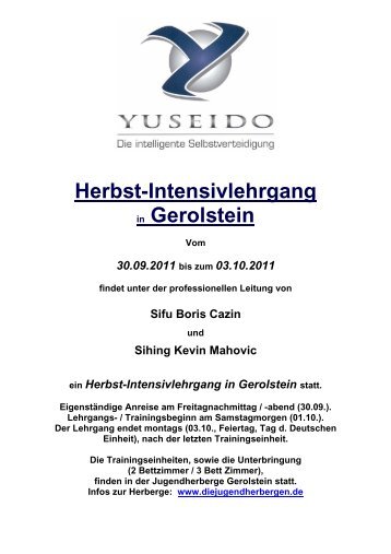 Herbst-Intensivlehrgang in Gerolstein