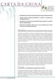 Carta da China 28.pmd - CEBC - Conselho Empresarial Brasil-China