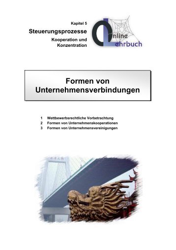 Formen von Unternehmensverbindungen