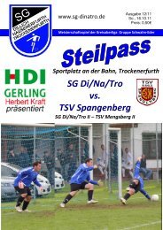 Steilpass 16.10.11 Dinatro - TSV Spangenberg