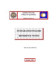 INTEGRATED ENGLISH REFERENCE NOTES - Prof. Dr. Ziya Yurttaş