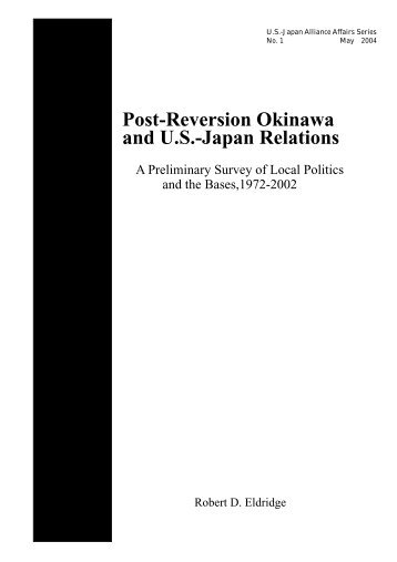 Post-Reversion Okinawa and U.S.-Japan Relations - Osaka University