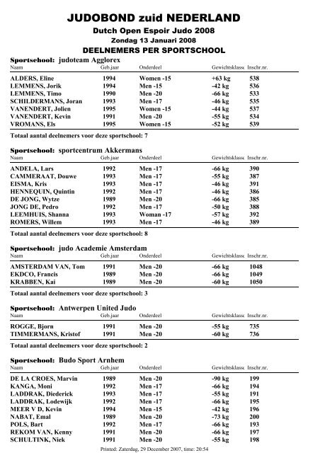 Seagate Crystal Reports - per club.rpt - Moberly Judo Club