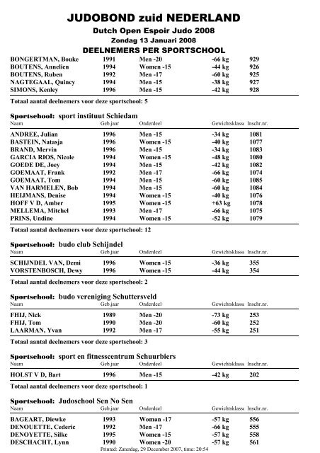 Seagate Crystal Reports - per club.rpt - Moberly Judo Club