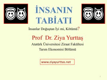 insanın tabiatı - Prof. Dr. Ziya Yurttaş