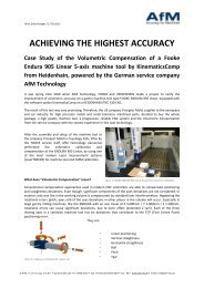 AfM Technology Volumetric Compensation with ... - Afm-tec.com