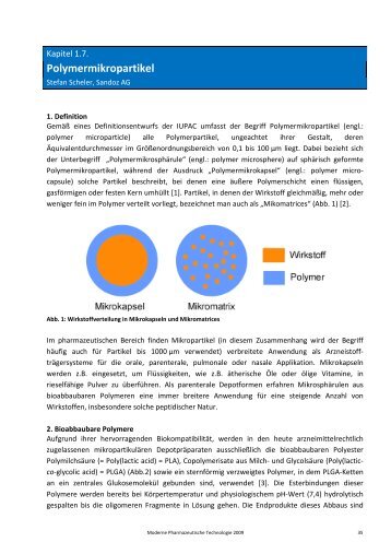 Polymermikropartikel - Pharmazie-Lehrbuch