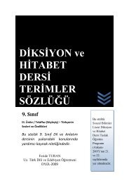 DİKSİYON ve HİTABET DERSİ TERİMLER SÖZLÜĞÜ - Eskişehir Eti ...