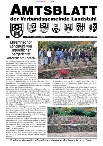 Ehrenfriedhof Landstuhl von Jugendlichen hergerichtet