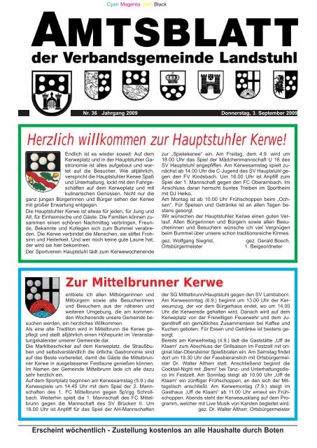 Herzlich willkommen zur Hauptstuhler Kerwe! - Verbandsgemeinde ...