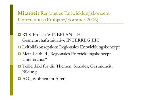 Unterlagen zur Präsentation (PDF) - Rheingau - Taunus - Kreis