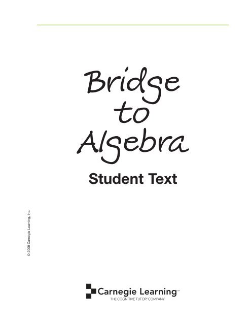 Bridge to Algebra Student Text